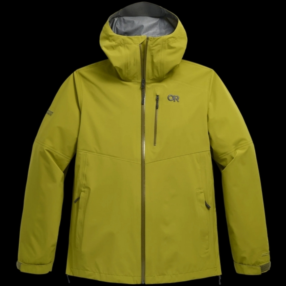 Outdoor Research Men's Olive Raincoat - Picture 3 of 5